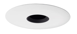 Juno Aculux Recessed Lighting 4337N-WH (3DPIN BS WHSF) 1-1/4 Low Voltage, LED Pinhole, Black Alzak Reflector, White Trim