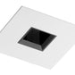 Juno Aculux Recessed Lighting 4337SQ-WH 3-1/4" Line Voltage, Low Voltage, LED Square Downlight, 1-1/4" Pinhole Black Alzak Reflector, White Trim