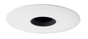 Juno Aculux Recessed Lighting 433N-WH 3-1/4" Adjustable 1-1/4" Line Voltage, Low Voltage, LED Pinhole Black Alzak Reflector, White Trim