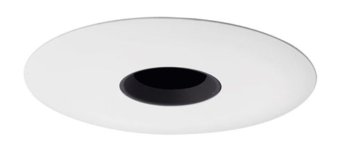 Juno Aculux Recessed Lighting 433N-WH 3-1/4" Adjustable 1-1/4" Line Voltage, Low Voltage, LED Pinhole Black Alzak Reflector, White Trim