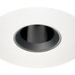 Juno Aculux Recessed Lighting 433N-WH-FM 3-1/4" Adjustable 1-1/4" Line Voltage, Low Voltage, LED Flush Mount Pinhole Black Alzak Reflector, White Trim