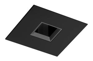 Juno Aculux Recessed Lighting 433SQ-BL 3-1/4" Line Voltage, Low Voltage, LED Square Downlight Adjustable Pinhole, Black Alzak Reflector, Black Trim