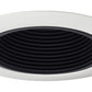 Juno Aculux Recessed Lighting 434NB-WH (3DBAF B WHR) 3-1/4" Low Voltage, LED Deep Downlight Baffle, Black Baffle White Trim