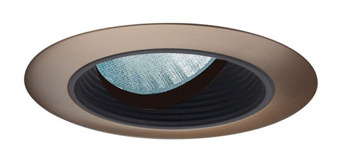 Juno Aculux Recessed Lighting 435NB-ABZ 3-1/4" Low Voltage Angle-Cut Baffle, Black Baffle Age Bronze Trim
