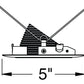 Juno Aculux Recessed Lighting 435NB-SC 3-1/4" Low Voltage Angle-Cut Baffle, Black Baffle Satin Chrome Trim