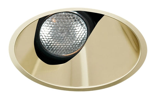 Juno Aculux Recessed Lighting 436NG-FM 3-1/4" Line Voltage, Low Voltage, LED Slot Angle Cut Flush Mount, Gold Alzak Trim