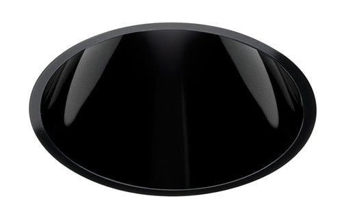 Juno Aculux Recessed Lighting 437NB-FM (3DP BS FM) 3-1/4" Low Voltage, LED Deep Downlight Cone Flush Mount, Black Alzak Trim