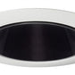 Juno Aculux Recessed Lighting 437NB-WH (3DP BS WHR) 3-1/4" Low Voltage, LED Deep Downlight Cone, Black Alzak Reflector, White Trim