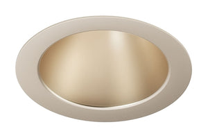 Juno Aculux Recessed Lighting 437NWHZ-SF (3DP WTD SF) 3-1/4" Low Voltage, LED Deep Downlight Cone , Wheat Haze Alzak Reflector, Self Flanged Trim