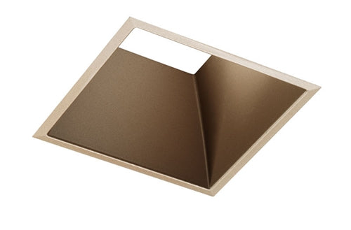 Juno Aculux Recessed Lighting 437SQWHZ-FM 3-1/4" Line Voltage, Low Voltage, LED Square Downlight Reflector, Wheat Haze Flush Mount Trim