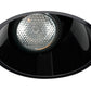 Juno Aculux Recessed Lighting 438NB-FM (3AC BS FM) 3-1/4" Low Voltage, LED Angle Cut Flush Mount, Black Alzak Trim