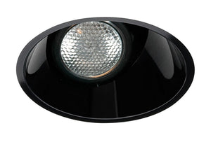 Juno Aculux Recessed Lighting 438NB-FM (3AC BS FM) 3-1/4" Low Voltage, LED Angle Cut Flush Mount, Black Alzak Trim
