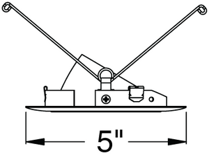 Juno Aculux Recessed Lighting 438NB-SC (3AC BS SCR) 3-1/4" Low Voltage, LED Angle Cut , Black Alzak Reflector, Satin Chrome Trim