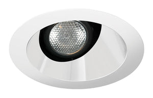 Juno Aculux Recessed Lighting 438NC-SFWH (3AC CS WHSF) 3-1/4" Low Voltage, LED Angle Cut , Clear Reflector, White Ring, Self Flanged Trim