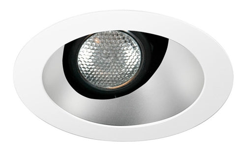 Juno Aculux Recessed Lighting 438NHZ-SFWH (3AC CD WHSF) 3-1/4" Low Voltage, LED Angle Cut , Haze Alzak Reflector, Self Flanged Trim