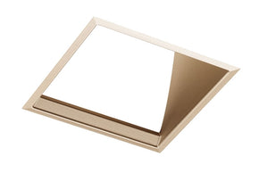 Juno Aculux Recessed Lighting 438SQWHZ-FM 3-1/4" Line Voltage, Low Voltage, LED Square Angle Cut Reflector Flush Mount Square Downlight, Wheat Haze Trim
