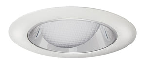 Juno Aculux Recessed Lighting 439NC-WH 3-1/4" Line Voltage, Low Voltage, LED Downlight Lensed Wall Wash, Clear Alzak Reflector, White Trim