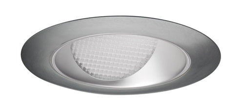Juno Aculux Recessed Lighting 439NHZ-SC 3-1/4" Line Voltage, Low Voltage, LED Downlight Lensed Wall Wash, Haze Alzak Reflector, Satin Chrome Trim