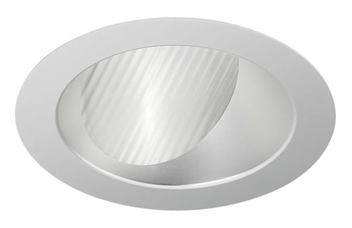 Juno Aculux Recessed Lighting 439NHZ-SFWH 3-1/4" Line Voltage, Low Voltage, LED Downlight Lensed Wall Wash, Haze Alzak Reflector, Self Flanged White Trim