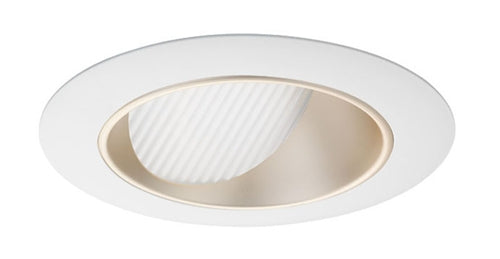 Juno Aculux Recessed Lighting 439NWHZ-WH 3-1/4" Line Voltage, Low Voltage, LED Downlight Lensed Wall Wash, Wheat Haze Alzak Reflector, White Trim