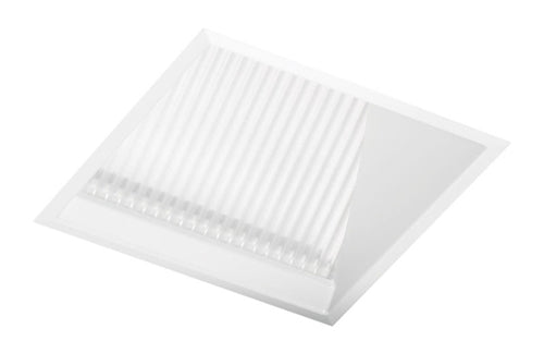 Juno Aculux Recessed Lighting 439SQW-FM 3-1/4" Line Voltage, Low Voltage, LED Lensed Wall Wash Reflector Square Downlight, White Flush Mount Trim