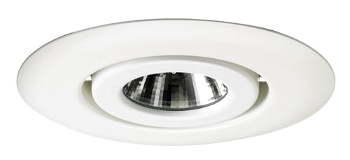 Juno Recessed Lighting 440-WH (440 WH) 4" Line Voltage, Low Voltage, Flush Gimbal Ring Trim, GU10 Base, White Trim