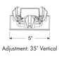 Juno Recessed Lighting 440SQ-WH (440SQ WH) 4" Low Voltage Square Adjustable Flush Gimbal Downlight Trim, White Trim