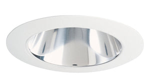 Juno Recessed Lighting 442C-WH (442 CWH) 4" Low Voltage Deep Cone Downlight Trim, Clear Reflector, White Trim