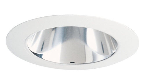 Juno Recessed Lighting 442C-WH (442 CWH) 4" Low Voltage Deep Cone Downlight Trim, Clear Reflector, White Trim