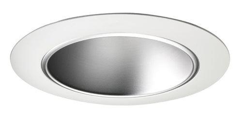 Juno Recessed Lighting 442HZ-WH (442 HZWH) 4" Low Voltage Deep Cone Downlight Trim, Haze Reflector, White Trim