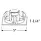 Juno Recessed Lighting 443SQ-WH (443SQ WH) 4" Low Voltage Square Pinhole Trim, White Trim