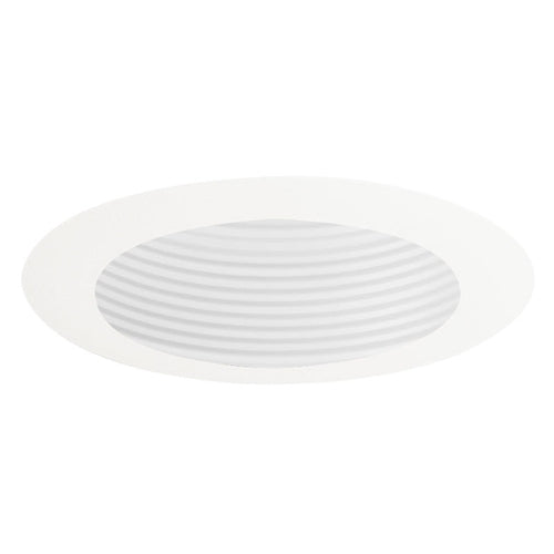 Juno Recessed Lighting 444W-WH (444 WWH) 4" Low Voltage Adjustable Baffle Trim, White Baffle, White Trim