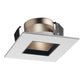 Juno Recessed Lighting 447SQ-WHZ-WH (447SQ WHZWH) 4" Low Voltage Square Downlight Trim, Wheat Haze Reflector, White Trim