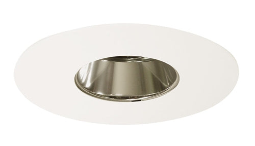 Juno Recessed Lighting 457C-WH (457 CWH) 6" Low Voltage, Adjustable Cone Trim, Clear Reflector, White Trim