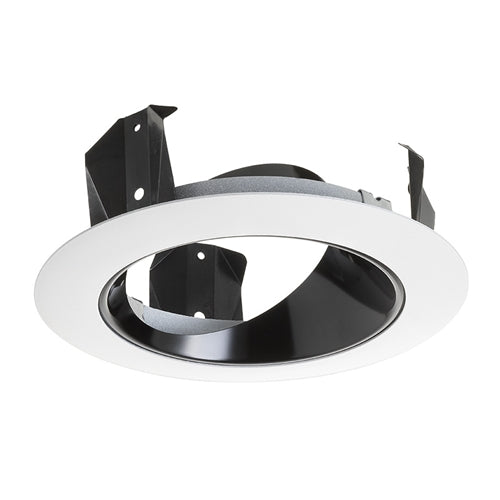 Juno Recessed Lighting 47LB-WH (47L BWH) 4" Adjustable Cone Trim, Black Reflector White Trim