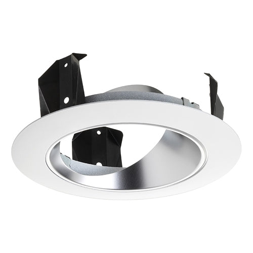 Juno Recessed Lighting 47LHZ-WH (47L HZWH) 4" Adjustable Cone Trim, Haze Reflector White Trim