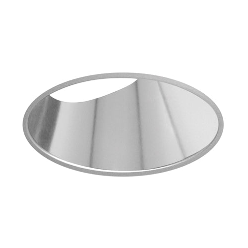 Juno Aculux Recessed Lighting 5000C-FM (4AC20 CS FM) 4 inch LED 20 Degree Angle-Cut Cone Trim, Flush Mount, Clear Specular Alzak Finish