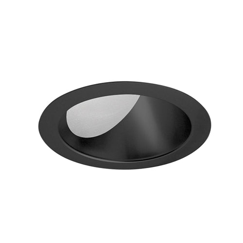 Juno Aculux Recessed Lighting 5001B-SF (4AC BS SF WET) 4 inch LED Lensed Angle-Cut Cone Trim, Self Flanged, Black Specular Alzak Finish