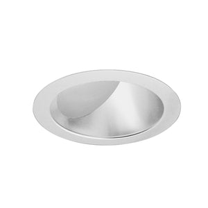 Juno Aculux Recessed Lighting 5001W-SF (4AC W SF WET) 4 inch LED Lensed Angle-Cut Cone Trim, Self Flanged, White Finish