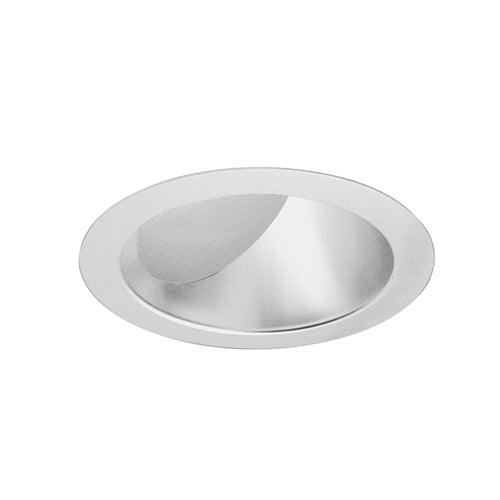 Juno Aculux Recessed Lighting 5001W-SF (4AC W SF WET) 4 inch LED Lensed Angle-Cut Cone Trim, Self Flanged, White Finish