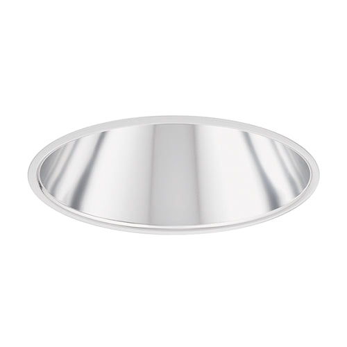 Juno Aculux Recessed Lighting 5002C-FM (4DP CS FM WET) 4 inch LED Lensed Cone Trim, Flush Mount, Clear Specular Alzak Finish