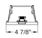 Juno Aculux Recessed Lighting 5002SQWHZ-FM (4SQD WTD FM WET) 4 inch LED Square Lensed Downlight Reflector, Flush Mount, Wheat Haze Reflector