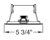 Juno Aculux Recessed Lighting 5007SQBHZ-SF (4SQD BD SF) 4 inch LED Square Deep Downlight Reflector, Self Flanged, Black Haze Reflector