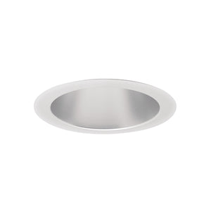 Juno Aculux Recessed Lighting 5007W-SF (4DP W SF) 4 inch LED Parabolic Cone Trim, Self Flanged, White Finish