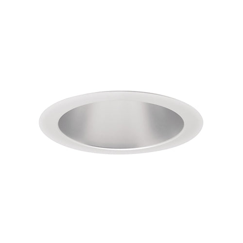 Juno Aculux Recessed Lighting 5007W-SF (4DP W SF) 4 inch LED Parabolic Cone Trim, Self Flanged, White Finish