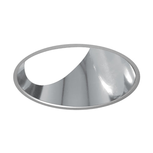 Juno Aculux Recessed Lighting 5008C-FM (4AC CS FM) 4 inch LED 45 Degree Angle-Cut Cone Trim, Flush Mount, Clear Specular Alzak Finish