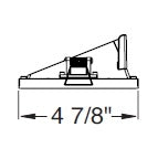 Juno Aculux Recessed Lighting 5008SQHZ-SF (4SQA CD SF) 4 inch LED Square 45 Degree Angle-Cut Reflector, Self Flanged, Haze Reflector