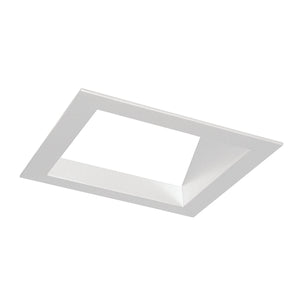 Juno Aculux Recessed Lighting 5008SQW-SF (4SQA W SF) 4 inch LED Square 45 Degree Angle-Cut Reflector, Self Flanged, White Reflector