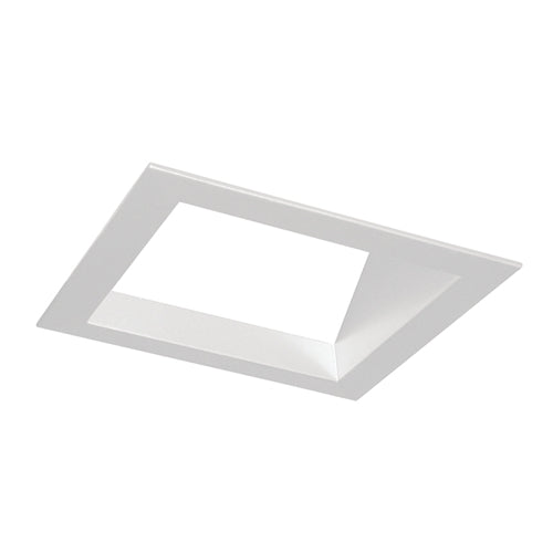 Juno Aculux Recessed Lighting 5008SQW-SF (4SQA W SF) 4 inch LED Square 45 Degree Angle-Cut Reflector, Self Flanged, White Reflector