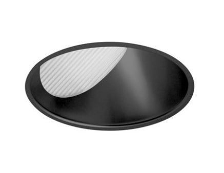 Juno Aculux Recessed Lighting 5009B-FM (4WW BS FM) 4 inch LED Lensed Wall Wash Trim, Flush Mount, Black Specular Alzak Finish